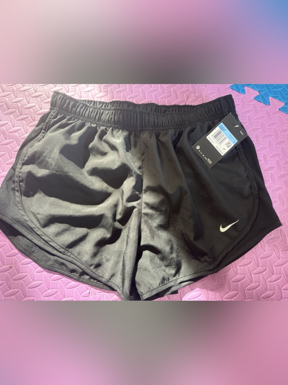 Nike Black Girls' Athletic Shorts with Elastic Waistband